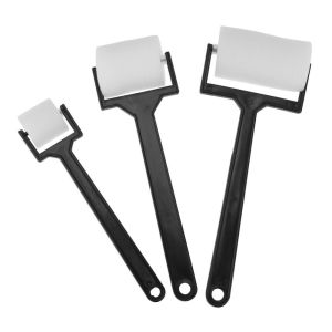 HCHC MALL 3pcs/set Bàn chải con lăn Cọ lăn sơn xốp Bàn chải bọt biển Sáng tạo thủ công Bàn chải bọt biển màu trắng Cọ vẽ graffiti Trắng Đồ chơi giáo dục vẽ tranh