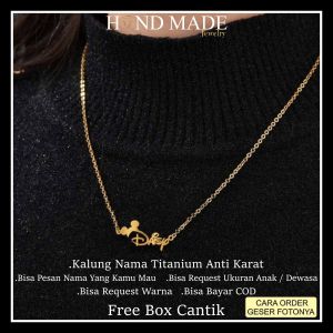 kalung nama anak perempuan kalung nama titanium anti karat kalungnama aksesoris wanita necklace titanium aksesoris fashion
