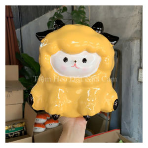 Heo Đất - Cừu SIZE TO (25x25x20) - quà tặng lợn đất.  Ống Tiết Kiệm Đựng Tiền. Lợn đất ống heo