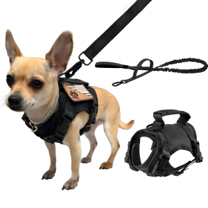 Tactical Puppy Harness Leash Set For Small Dogs Adjustable Cat Harnesses Vest For Training Walking Military Cats Dog Accessories2026