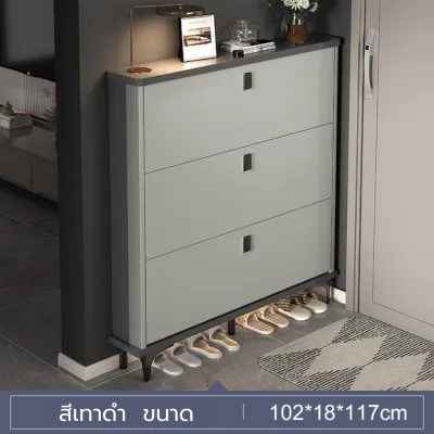 ตู้วางรองเท้า ตู้เก็บรองเท้า ชั้นวางรองเท้า ขนาด80cm ท็อปกว้าง ช่องเก็บของ จัดเก็บได้เยอะ ดีไซน์เรียบง่าย ฐานมั่นคง ประกอบง่าย พร้อมส่ง เก็บเงินปลายทางได้ COD