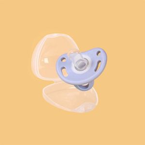 JECAE Xách tay Thoải mái Vòng Đầu Bé Món Quà Silicone Với Hộp Lưu Trữ Mềm mại làn da Núm Vú Phim hoạt hình Bé Núm Vú Giấc Ngủ trẻ sơ sinh Núm Vú