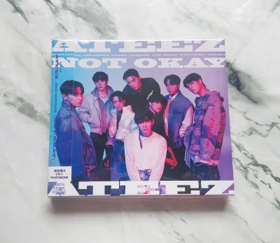 อัลบั้ม ญี่ปุ่น ATEEZ - NOT OKAY Japanese Album เวอร์ Limited A ของแท้ แกะแล้ว ไม่มีการ์ด พร้อมส่ง Kpop CD + Photobook