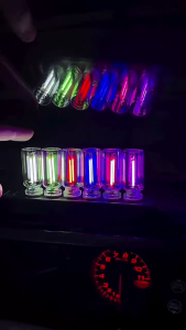 USB ไฟ USB สำหรับกลางคืนสัมผัส USB ไฟรถ LED โคมไฟกลางคืนบรรยากาศโคมไฟสร้างบรรยากาศย้อนยุคได้แรงบันดาลใจจากการตกแต่งภายในรถยนต์