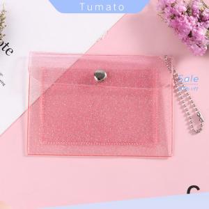 Tumato 1PC phụ nữ của chủ thẻ tín dụng ví trong suốt không thấm nước PVC ID Thẻ Ví