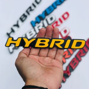 EMBLEM MOBIL HYBRID EKSTERIOR MOBIL  VARIASI TIMBUL 3 DIMENSI BAHAN FIBERGLASS