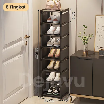 Dejavu Rak Sepatu Anti Debu Shoe Rack Portable Lemari Serbaguna Kotak Sepatu Portable Rak Sepatu Tingkat HRS106