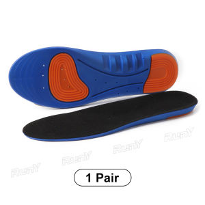 RunY Sports Insoles Damping Elastic Memory Silicone Gel Insole Shoe Inserts Breathable Soft