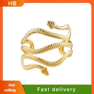 HB Open Snake Upper Arm Bangle Bracelet Adjustable Arm Cuff Bangle Bracelets for Women Fashion Jewelry