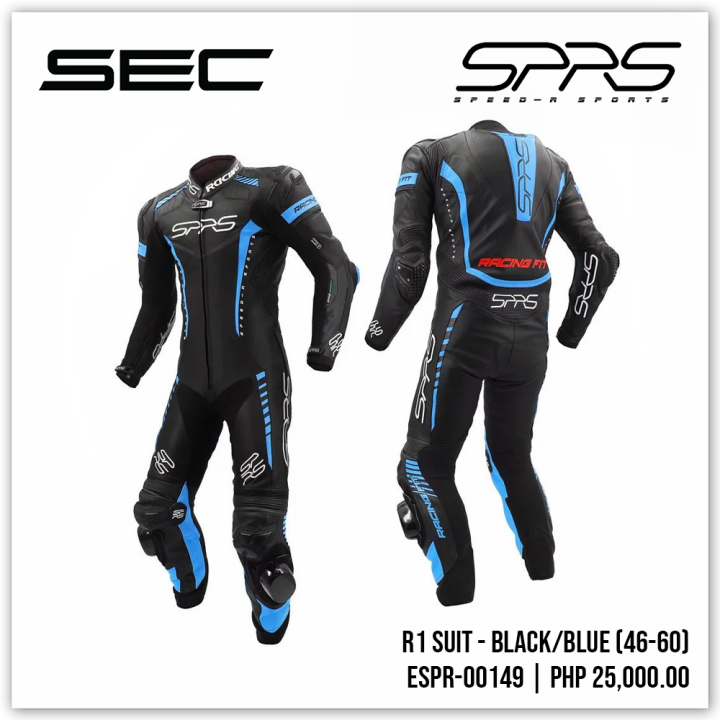 Sec Jacket Suit Racing Suits SPRS R1 Racing Suit Black/Blue Sizes