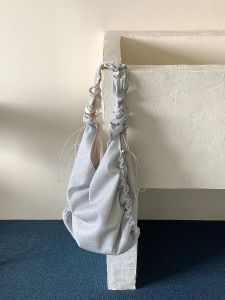 Washed Denim Tote Bags For Women Shoulder Book Bag Blue Jean Star Embroidery Multi-pocket Big Capacity Shopper Messenger Y2K Bag