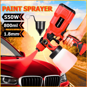 COD AFABEITA Spray Gun Semprot Listrik Kompresor Alat Semprotan Cat Dinding Tembok 1.8mm 800ml 550W