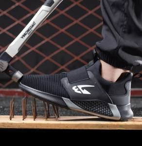 Sneaker Sepatu Safety shoes pria dan wanita casual  Ringan  ujung di lapisi besi ada big size jumbo