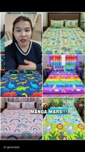 TRENDING 3IN1 BEDSHEET FOR KIDS FULLY GARTERIZED CANADIAN COTTON FABRIC (3IN1 1BEDSHEET 2PILLOW)