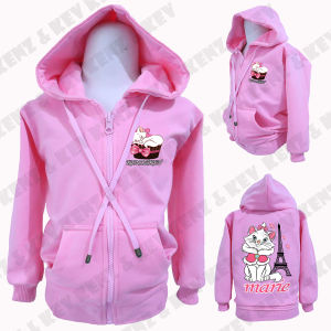 KEVI FASHION JAKET ANAK 2 s/d 10 TAHUN / JAKET ANAK PEREMPUAN / JAKET ANAK SABLON / JAKET ANAK PREMIUM / JAKET ANAK MOTIF KUCING LUCU / MARIE CAT