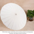 [Wondering] Kids Paper Parasol Bamboo And Paper Umbrella Chinese Style Elegant White DIY Paper Umbrellas For Decoration. 