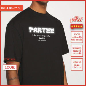 [Freeship + Voucher] Áo Thun Nam Nữ Tay Lỡ Áo Phông Form Rộng Cổ Tròn Oversize Outfits Cặp Đôi Hàn Quốc PARTEE 100% Cotton Úc Bền Vững Không Giãn In Hình Chất Lượng 2310 - Partee Xiao Hong Jia 2023