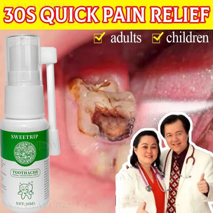 SWEETRIP Toothache Spray Instant Pain Relief Gum Inflammation Swelling