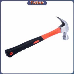Talao Orange Heavy Duty Straight Rip Claw Hammer Non Slip Shock Reduction Grip 0.25kg 0.5kg
