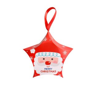 Giáng sinh Sáng tạo hộp quà tặng Santa Claus hộp kẹo hình ngôi sao giáng sinh vui vẻ Hộp túi cho nhà năm mới trang trí giáng sinh trẻ em Quà tặng