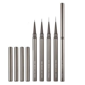 ชุดแปรงเล็บสำหรับแปรงเล็บศิลปะ5ชิ้นพู่กันแต่งเล็บเล็บบางสำหรับเจลทาเล็บภาพวาดการออกแบบใช้งานง่าย