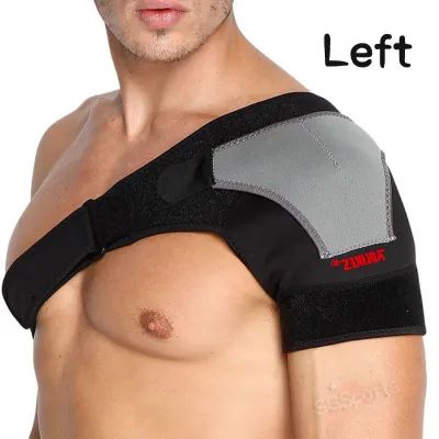 Shoulder Support Brace - Compression Sports Rotator Cuff Support Strap Wrap Belt Back Guard Band Pad for Tear Injury Dislocated AC Joint Prevention and Recovery Pain Relief Fits Left or Right Shoulder Unisex for Men Women