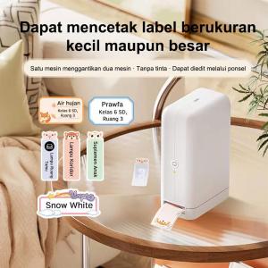 Alat Cetak Label untuk Rumah & Kantor: Niimbot D101 Thermal Tanpa Tinta Bluetooth 40 ppm Barcode Putih Monokrom