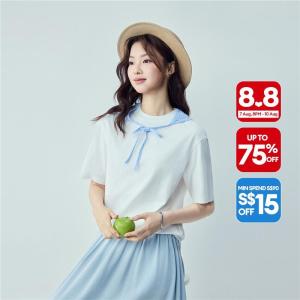Giordano Women Women Pure Cotton T-Shirt Free Shipping 05326398