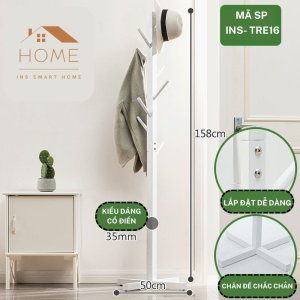 Kệ Cây Treo Quần Áo Nhập Khẩu Cao Cấp INS 25 Giá Treo Gỗ Tự Nhiên Chống Ẩm Nước Dễ Dàng Lau Chùi Vệ Sinh