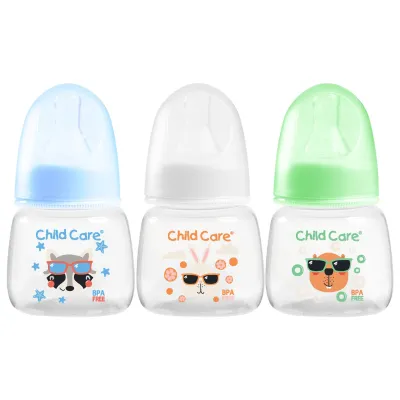 Child Care 2oz Baby Bottle Set (Anti-Colic Feeding bottle) (Standard Neck Bottle) (BPA Free Feeding Bottle) (Feeding Set)