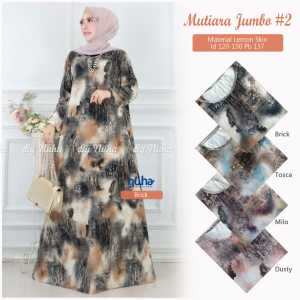 Baju Gamis Dewasa Mutiara Dress Bahan Kaos Crinkle Busana Wanita Muslimah Ukuran Jumbo