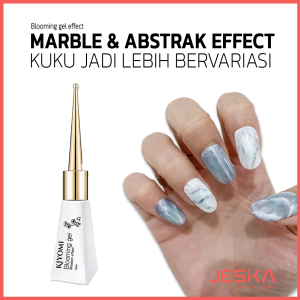 Kiyomi blooming gel 10ml blossom effect aesthetic nails kutek cair abstrak nail art coloring polish rose marmer marble flower effect Wanita manicure pedicure