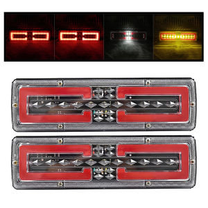 Lampu rem belakang LED VARIASI grandmax l300 carry  fututa / stoplamp led variasi grandmax L300 carry futura katana panther kijang dl 2 Buah Lampu Ekor LED Senter Belakang Trailer 12V 24V Lampu Belakang Truk Lampu Sein Rem Terbalik Lampu Belakang Traktor