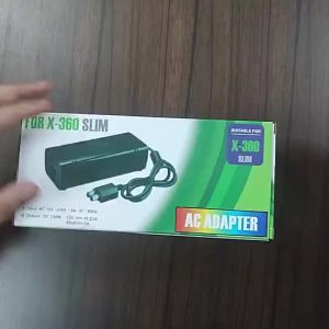 (HD1)Xbox 360 Slim Ac Adapter Power Supply with Cord Replacement Charger Power Brick for Xbox 360 Slim ConsolePengecas Kuasa Ac untuk Xbox 360 Slim Bekalan Kuasa dengan Kabel Pengganti Pengecas Batu Kuasa untuk Konsol Xbox 360 Slim
