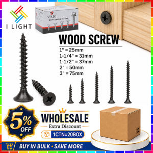 (Wholesale/1 CTN)Wood/Metal Black Screws 1 inch~3 inch flat head Gysum Screws
