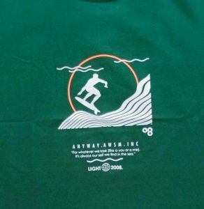 Anyway Kaos Pendek "Surf" Green 715