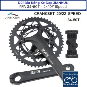 Đùi Đĩa (Giò Dĩa) Rỗng Xe Đạp JIANKUN RFA 34-50T 2x10/11 Speed