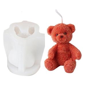 Flexible Silicone Mould for 3D Bear Easy to Use and Clean Portable Accessory for Home and Party Decoration
