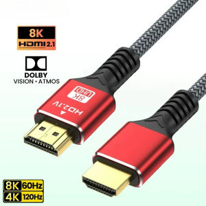 8K HDMI 2.1 Cable HDMI-Compatible 2.1 Cable 48Gbps Ultra High-speed 8K/60Hz 4K/120Hz For HDTV XBox PS5 HDR10+ eARC Dolby Vision