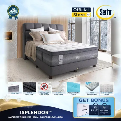 SERTA iSplendor [Medium] - Kasur Spring Bed with Cooling Tech [Mattress Only]
