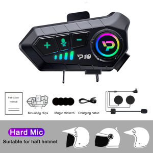 HLINKEY BT12 Motorcycle Bluetooth Helmet Headset Wireless Hands-free Call Automatic Stereo Anti-interference Waterproof Motorbike Communication Headphone