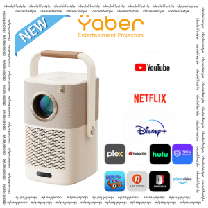 Yaber T2Plus Outdoor Projector with WiFi 6 and Bluetooth Native 1080P Smart Movie Portable Projector for Inside and Outside