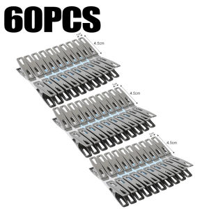 100PCS Stainless Steel Clothes Pegs Metal Laundry Hanging Pins Sock Clothing Drying Clips Snack Bag Sealing Photos Clamp