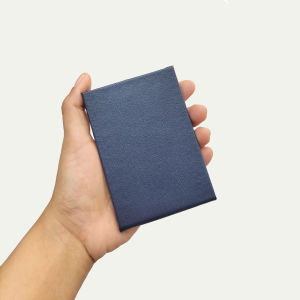 Cermin lipat 2 sisi bolak balik polos kaca album cover kulit sintetis pocket size kaca rias mini
