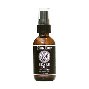 MANE TAME Beard Oil - Made with Certified Organic Oil - No Fuss Pump 2 oz. Bottle - Softens Your Beard and Ss Itching - Great Beard Oil and Conditioner For Men