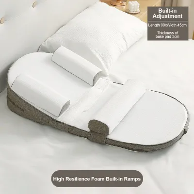 Baby Slope Pillow Class A Anti spitting and Choking Milk Feeding Adjustable Pillow Soothing Pillowbaby crib.