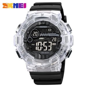 Jam Tangan Pria Digital SKMEI 2110  WHITE Water Resist 30M