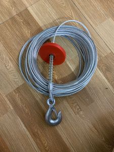 Dây cáp thép lụa dài 20 mét 4mm-5mm kèm theo móc dùng cho tời