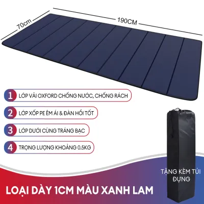 Đệm ngủ văn phòng gấp gọn thông minh loại dày chiếu dã ngoại thảm ngủ trưa nệm kí túc xá
