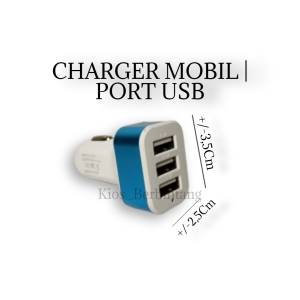 Charger Mobil Port USB 3 In 1 Digital Display
